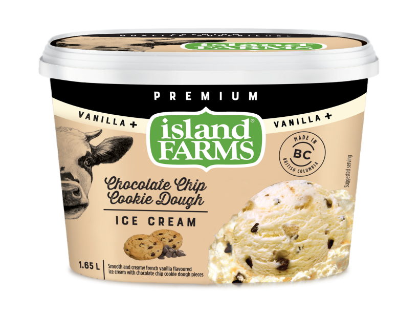 Vanilla Plus Chocolate Chip Cookie Dough Ice Cream Island Farms